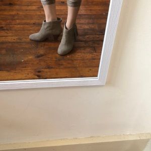 Bootie heels with fringe